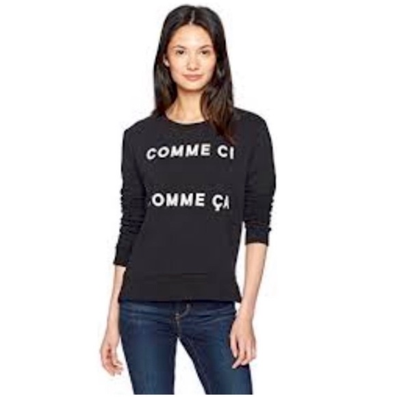 FRENCH Connection Ci Comme Ca Pullover Casual Cotton Crew neck Sweatshirt Black - Picture 7 of 8